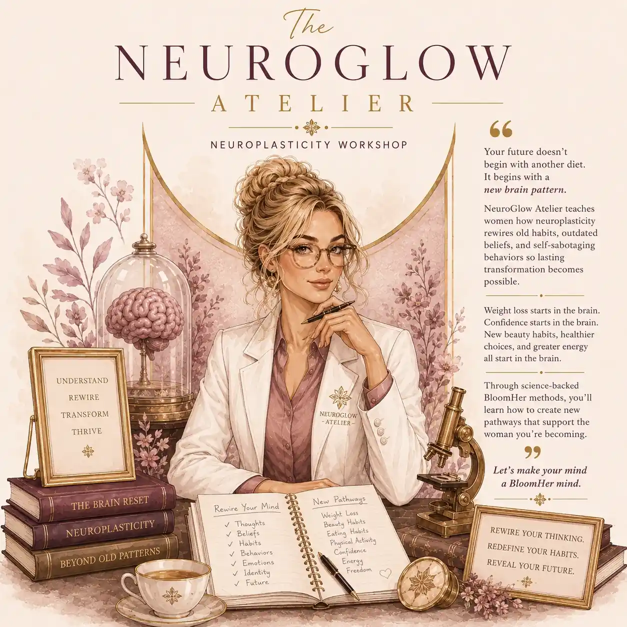 The NeuroGlow Atelier, a neuroplasticity workshop by BloomHer